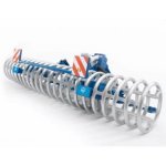Coche de construcción BRUDER 02222 a escala 1:16 azul y plateado