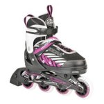 Patins em linha HUDORA Mia para crianças, tamanhos 29-32, Preto e Lilás