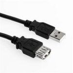 USB 2.0 Kabel Sharkoon 3 m Schwarz Verlängerung USB A Stecker/Buchse