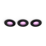 Foco empotrable inteligente Philips Hue Xamento 8,6" Negro Pack 3 unidades