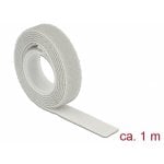Bridas de Velcro DeLOCK 18274 Gris 13 mm 1 m