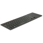 Teclado DeLOCK 12454 alámbrico con touchpad y 80 teclas alemán negro