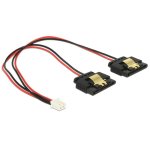 Câble d'alimentation interne DeLOCK 0,2 m Molex 2-pin à 2x SATA 15-pin