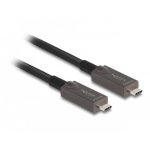 Cabo USB-C óptico ativo DeLock 3 m 4K vídeo + dados + PD