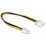 Cabo de alimentação interna DeLOCK 0,3 m P4/Molex 4-pin Preto/Amarelo