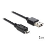 Cable USB 2.0 DeLOCK EASY-USB 2.0-A 3 m Negro