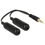 Audiokabel DeLOCK 0,19 m 3,5mm Stecker auf 2x3,5mm Buchse schwarz