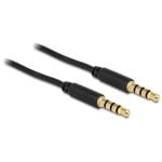 Cabo audio DeLOCK 3,5mm macho a 3,5mm macho 2 m Preto