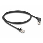 Cavo di rete Cat.6A RJ45 S/FTP Delock slim 1 m nero 90° LSZH