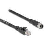 Netzwerkkabel DeLOCK 80591 3 m Cat5e S/FTP M12 an RJ-45 Schwarz