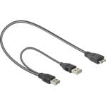 Cable USB DeLOCK 82909 0,2 m USB A a Micro-USB B USB 3.2 Gen 1 Gris