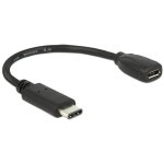 Adaptador USB-C a Micro-USB Delock 65578 0,15 m USB 2.0 Negro