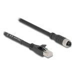 Cavo di rete DeLOCK 80595 10 m Cat5e S/FTP M12 a RJ-45 Nero
