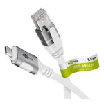 Cavo di rete Goobay 74176 USB-C a RJ-45 Cat6 2 m bianco