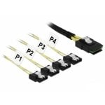 Cable SAS Delock 85731 1 m Mini SAS SFF-8087 a 4x SATA 6 Gb/s