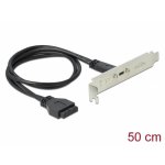 Cable USB Delock 0,5 m USB 3.2 Gen 1 USB-C a Encabezado de Placa Base