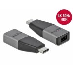 Adaptador USB-C para Mini DisplayPort DeLOCK 4K 60 Hz Cinzento