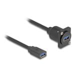 Cabo USB Delock Fêmea a Fêmea 5 Gbps 20 cm Preto