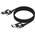 Câble de charge magnétique 4 en 1 Ansmann 1,2 m USB A/USB C et USB C/Lightning