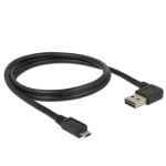 Cabo USB Delock 1 m USB 2.0 A Macho para Micro-USB B Macho Preto