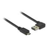 Cavo USB Delock USB 2.0-A a Micro-USB B 0,5 m Nero contatti dorati