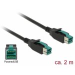 Câble d'alimentation DeLOCK 2 m PoweredUSB à PoweredUSB noir