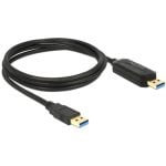 USB-Kabel Delock 1,5 m USB 3.0-A an USB 3.0-A Schwarz
