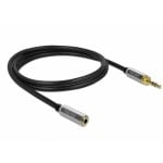 Cavo di estensione audio Delock 3,5 mm maschio a 3,5 mm femmina 1 m nero/grigio