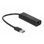 Scheda di Rete DeLOCK 66299 USB-A Ethernet 2,5 Gb/s con cavo 15 cm nera