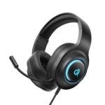 Auriculares QCY Heroad V200 inalámbricos y con cable Bluetooth 7.1 gaming negros con micrófono