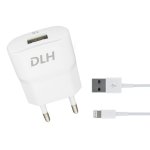 Chargeur DLH DY-AU1872 USB 1A 1m Blanc pour iPhone