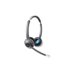 Auriculares Cisco 562 sem fios Bluetooth para escritório com microfone e base, preto e cinza