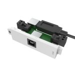 Régua de tomadas Vision TC3 USBB+ 1 tomada USB branca compacta