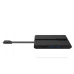 Base pour portable DLH DY-TU3490B USB-C avec Ethernet, HDMI, VGA et lecteur de cartes