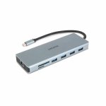 Hub Dicota 10 ports USB 3.2 Gen 1 et USB 4 1000 Mbit/s D32065 Argent