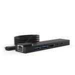 Hub USB-C Compulocks HUB01 HDMI RJ-45 USB 3.2 Preto 1 m
