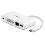 USB-C Multiport-Adapter StarTech.com DKT30CDVPD zu DVI, Gigabit Ethernet und USB 3.0