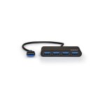 Hub Port Designs 4 puertos 5000 Mbit/s USB 3.2 Gen 1 900121 negro aluminio