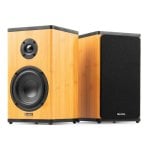 Altavoces Audizio Estéreo Bluetooth 100W con batería y acabado bambú