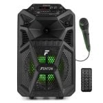Altavoces Fenton Karaoke portátil Bluetooth 100W con micrófono y luces LED