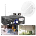 Altavoces Fenton Impermeables Bluetooth 2x40W con amplificador y control remoto