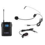 Micrófono Vonyx WM60B inalámbrico UHF con 16 canales y micrófonos incluidos