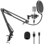 Micrófono Vonyx CMS300S USB cardioide con soporte y filtro antipop