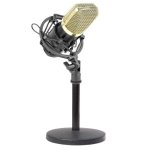 Micrófono Vonyx CM400B condensador XLR cardioide con soporte y filtro antipop