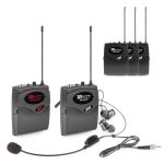 Micrófono Power Dynamics TG40 inalámbrico UHF con 1 transmisor y 4 receptores