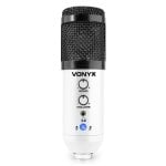 Micrófono Vonyx CMS320W USB cardioide con filtro antipop y soporte ajustable