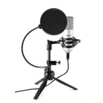 Micrófono Vonyx CM300S USB cardioide con filtro antipop y soporte plegable