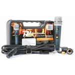 Micrófono Power Dynamics PDM663 XLR cardioide con filtro antipop y accesorios