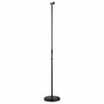 Soporte micrófono Vonyx MS100B ajustable base pesada con abrazadera cable