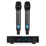 Micrófono Power Dynamics PD220 UHF con receptor rack y 80 canales